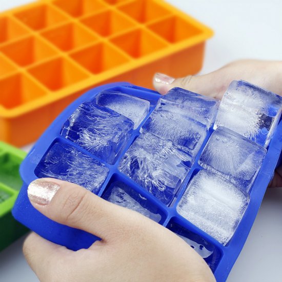 Silicone Ice Tray / Mold - 2 Cube - 6 Molds - 1 Count Box